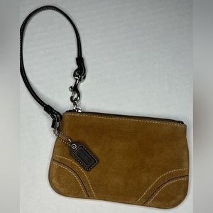 Coach suede wristlet
